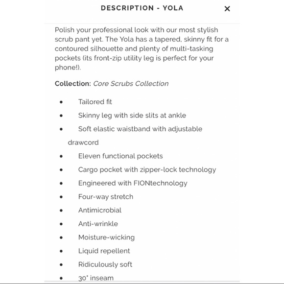 USED Figs Navy Blue Scrub Set #1 - Picture 5 of 10